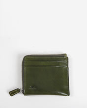 Load image into Gallery viewer, Il Bussetto Small Zip Wallet (Leather) - Dark Green