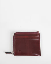 Load image into Gallery viewer, Il Bussetto Small Zip Wallet (Leather) - Bordeaux Red