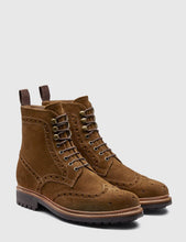 Load image into Gallery viewer, Grenson Fred Brogue Boot (Suede) - Snuff Brown