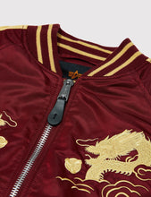 Load image into Gallery viewer, Alpha Industries MA1 Dragon Flight Jacket - Burgundy