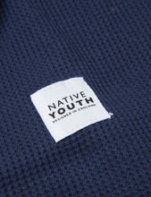 Load image into Gallery viewer, Native Youth Waffle Effect T-shirt - Navy