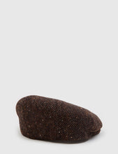 Load image into Gallery viewer, Bailey Galvin Tweed Newsboy Cap - Dark Brown