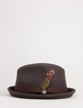 Load image into Gallery viewer, Brixton Gain Trilby Hat - Dark Brown