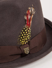 Load image into Gallery viewer, Brixton Gain Trilby Hat - Dark Brown
