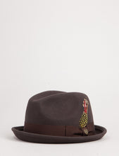 Load image into Gallery viewer, Brixton Gain Trilby Hat - Dark Brown