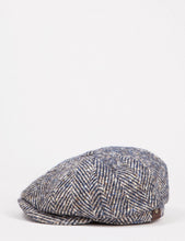 Load image into Gallery viewer, Stetson Hatteras Herringbone Newsboy Hat - Brown/Blue