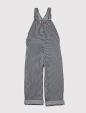 Load image into Gallery viewer, Dickies Indigo Bib Overalls (Hickory Stripe) - Blue/White