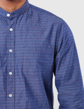 Load image into Gallery viewer, Portuguese Flannel Cafe Grandad Shirt - Blue