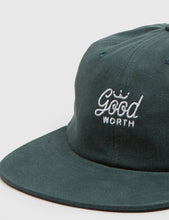Load image into Gallery viewer, Good Worth Crown 6-Panel Cap - Hunter