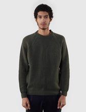 Load image into Gallery viewer, Edwin Purl Ecojean Knit Jumper - Uniform Green