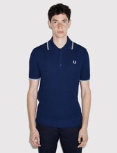Load image into Gallery viewer, Fred Perry Textured Knitted Polo Shirt - French Navy