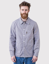 Load image into Gallery viewer, Le Laboureur Houndstooth Cotton Work Jacket - White/Navy