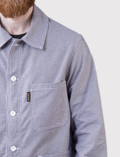 Load image into Gallery viewer, Le Laboureur Houndstooth Cotton Work Jacket - White/Navy