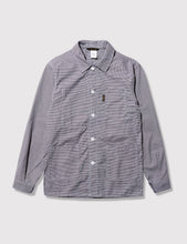 Load image into Gallery viewer, Le Laboureur Houndstooth Cotton Work Jacket - White/Navy