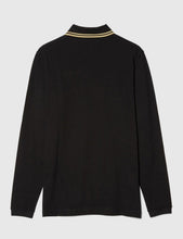 Load image into Gallery viewer, Fred Perry Twin Tipped Long Sleeve Polo Shirt - Black