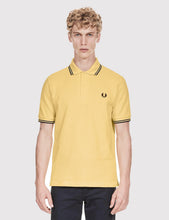 Load image into Gallery viewer, Fred Perry Twin Tipped Polo Shirt - Ice Lemon Yellow