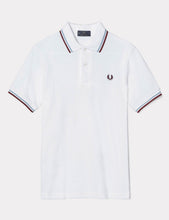 Load image into Gallery viewer, Fred Perry Twin Tipped Polo Shirt - White