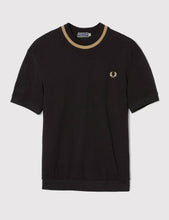 Load image into Gallery viewer, Fred Perry Crew Neck Pique T-Shirt - Black