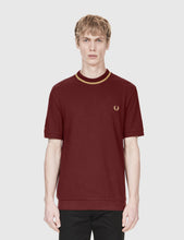 Load image into Gallery viewer, Fred Perry Crew Neck Pique T-Shirt - Aubergine