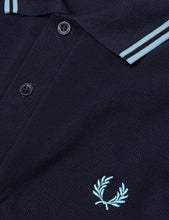 Load image into Gallery viewer, Fred Perry Twin Tipped Long Sleeve Polo Shirt - Navy Blue