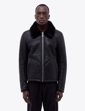 Load image into Gallery viewer, YMC Budgie Sheepskin Coat (Leather) - Black