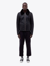 Load image into Gallery viewer, YMC Budgie Sheepskin Coat (Leather) - Black