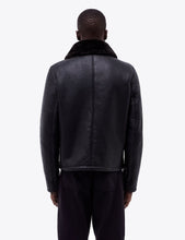 Load image into Gallery viewer, YMC Budgie Sheepskin Coat (Leather) - Black