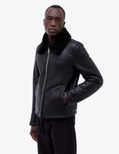 Load image into Gallery viewer, YMC Budgie Sheepskin Coat (Leather) - Black