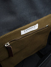 Load image into Gallery viewer, Sandqvist Rolf Rolltop Backpack (Canvas) - Waxed Olive