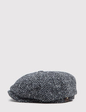 Load image into Gallery viewer, Stetson Hatteras Newsboy Cap - Black/Grey Herringbone