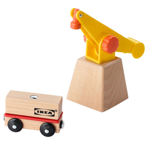 3-piece crane and wagon set