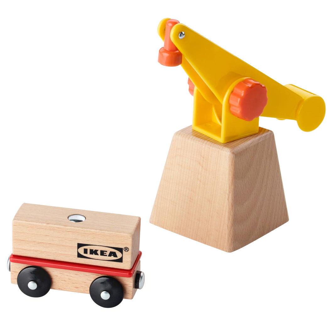 3-piece crane and wagon set