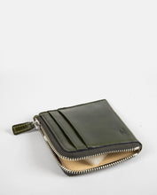 Load image into Gallery viewer, Il Bussetto Small Zip Wallet (Leather) - Dark Green
