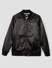 Load image into Gallery viewer, Stussy California Satin Bomber Jacket - Black
