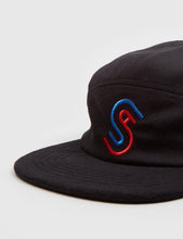Load image into Gallery viewer, Stussy Foam Fleece USA Camp Cap - Black
