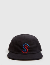 Load image into Gallery viewer, Stussy Foam Fleece USA Camp Cap - Black
