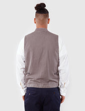 Load image into Gallery viewer, Universal Works Watchman Linen Waistcoat - Dark Stone
