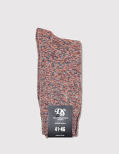 Load image into Gallery viewer, Democratique Relax Diamond Knit Socks - Okker Orange/Dark Sand
