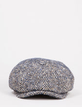 Load image into Gallery viewer, Stetson Hatteras Herringbone Newsboy Hat - Brown/Blue
