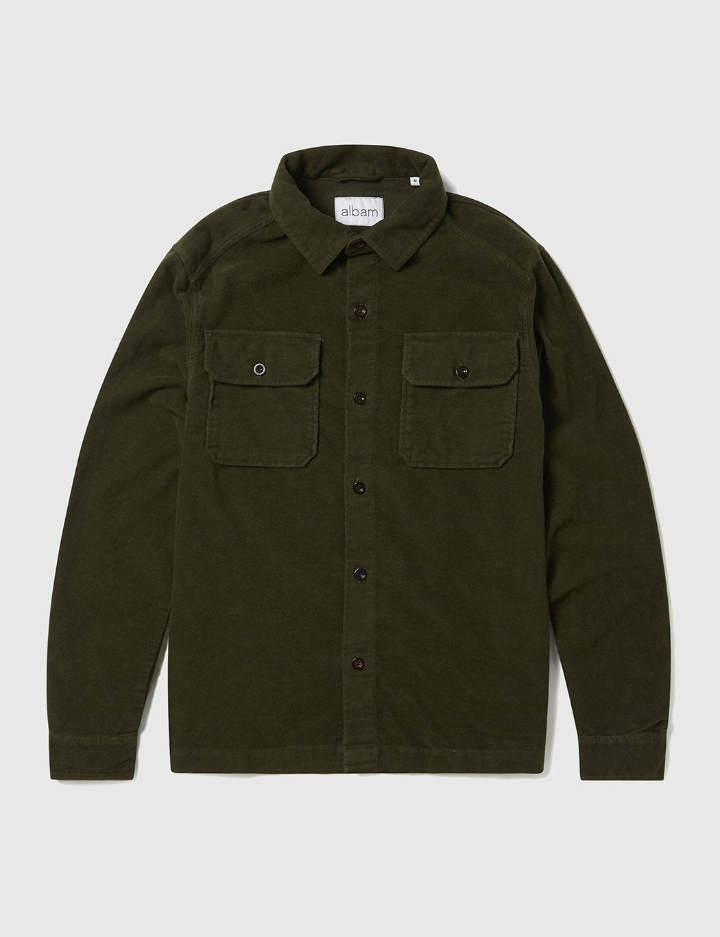 Albam Moleskin Overshirt - Leaf Green