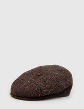 Load image into Gallery viewer, Bailey Galvin Tweed Newsboy Cap - Dark Brown
