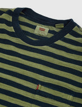 Load image into Gallery viewer, Levis Sunset Pocket T-shirt (Stripe) - Navy/Sea Green
