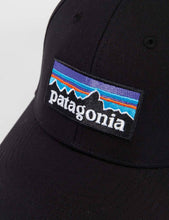 Load image into Gallery viewer, Patagonia P-6 Logo Stretch Fit Hat - Black
