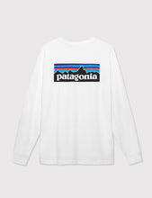 Load image into Gallery viewer, Patagonia P-6 Logo Long Sleeve T-Shirt  - White
