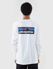 Load image into Gallery viewer, Patagonia P-6 Logo Long Sleeve T-Shirt  - White
