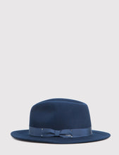 Load image into Gallery viewer, Bailey Curtis Widebrim Fedora Hat - Navy Blue
