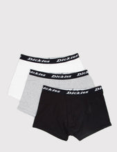 Load image into Gallery viewer, Dickies San Diego Boxer Shorts 3 Pack - Black, White &amp; Grey
