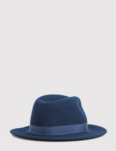 Load image into Gallery viewer, Bailey Curtis Widebrim Fedora Hat - Navy Blue
