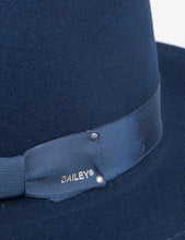 Load image into Gallery viewer, Bailey Curtis Widebrim Fedora Hat - Navy Blue
