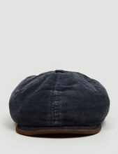 Load image into Gallery viewer, Stetson Hatteras Corduroy Newsboy Cap (Cotton) - Black
